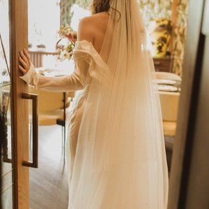 Pearl Veil with comb and blusher